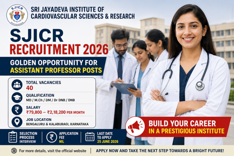 SJICR Recruitment 2026