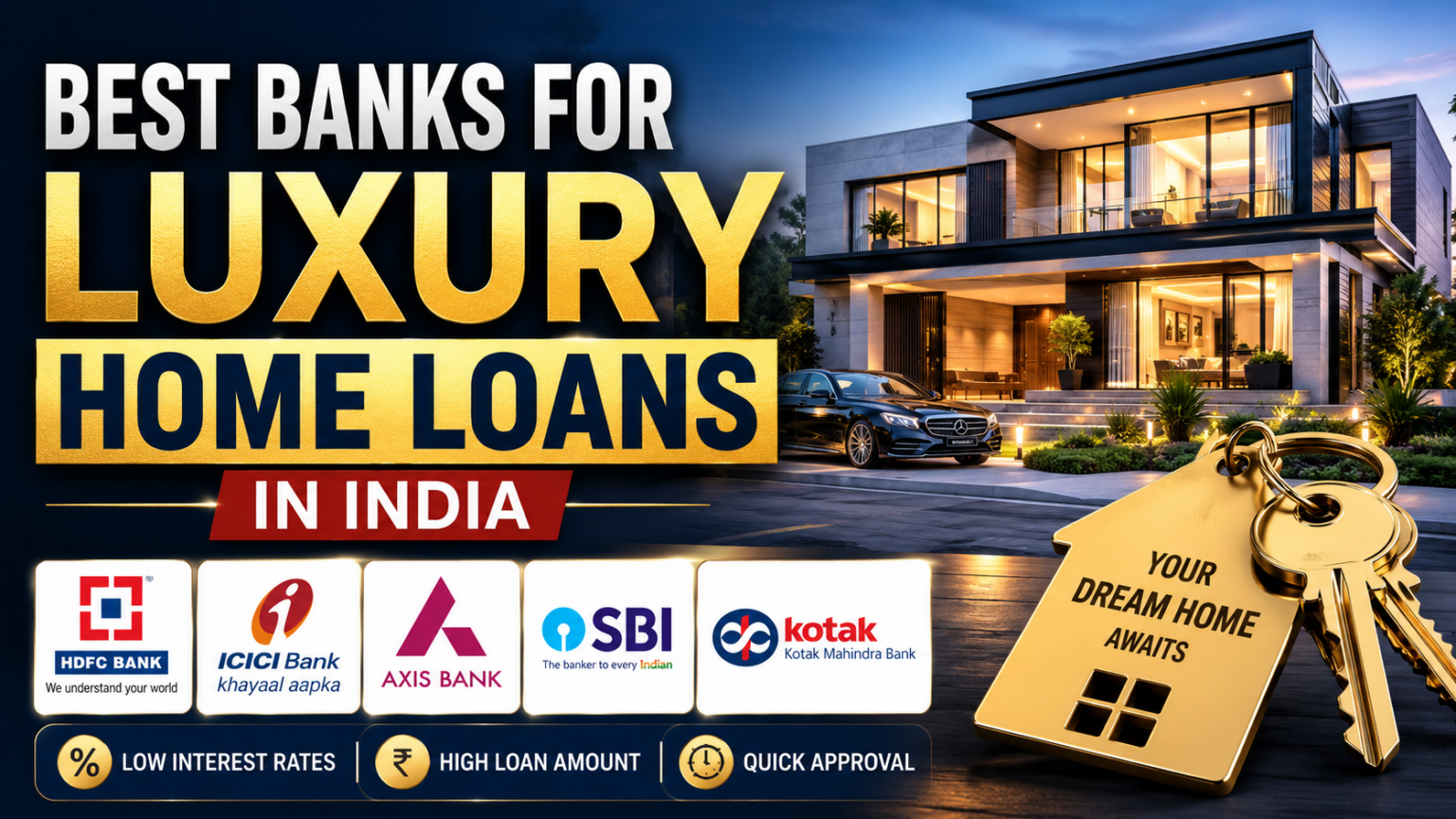 Best Luxury Home Loan in India from top banks for premium property buyers