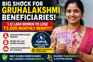 Gruhalakshmi Scheme 1.12 Lakh Ineligible Beneficiaries